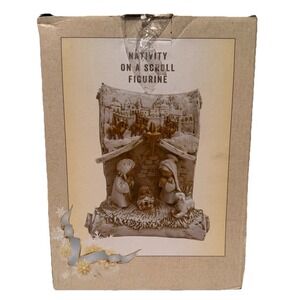 Nativity Scene Mary Joseph Jesus Cracker Barrel 8X5X3  New In Box